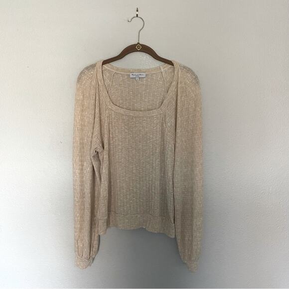 Michel Stars Cream Long Sleeve Blouse Dolman Sleeve Size - Picture 1 of 8
